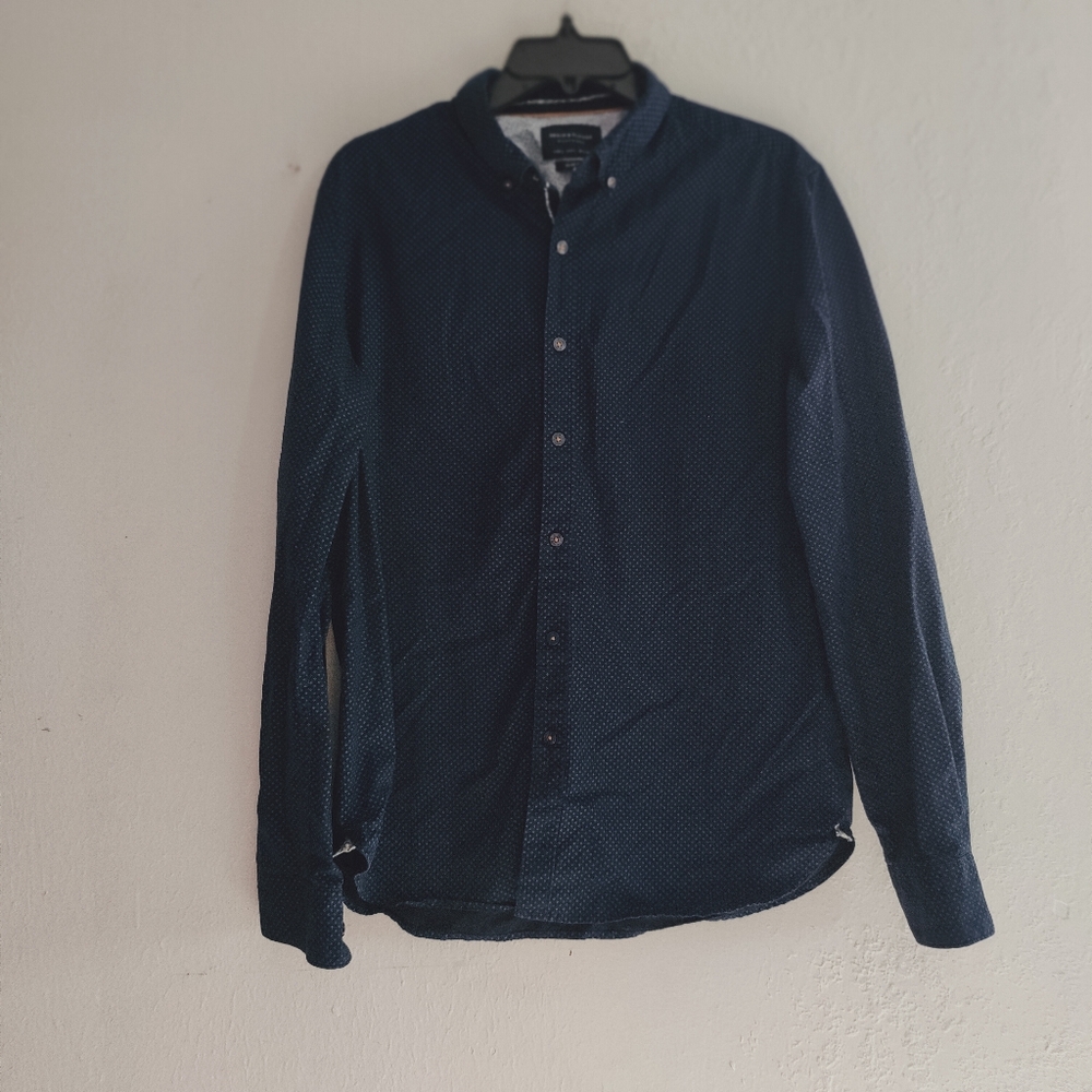 Blue Men's Polka Dot Shirt